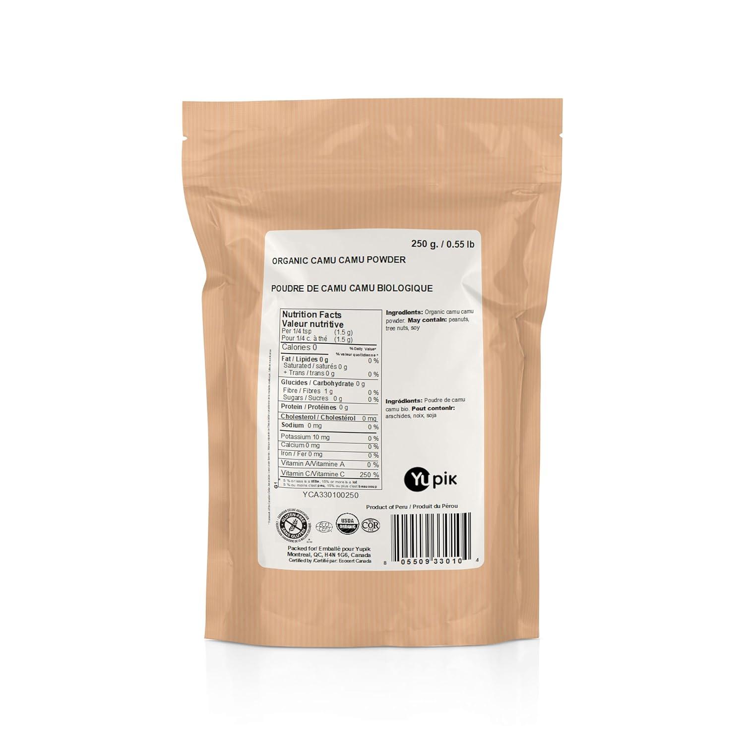 image:imageYupik Organic Camu Camu Powder 88 oz USDA Certified NonGMO Vegan GlutenFree Kosher Tangy amp Fruity Superfood Perfect for Juices Smoothies amp Yogurt88 Ounce Pack of 1