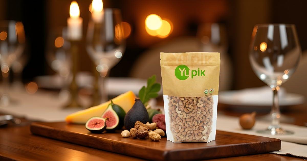 image:imageYupik Organic Dry Roasted Cashews 22 lb 352 oz Kosher GlutenFree NonGMO Vegan Crunchy Nuts Unsalted Lightly Roasted OilFree Source of Protein amp Iron Nutritious Healthy SnacksRoasted Organic Cashews