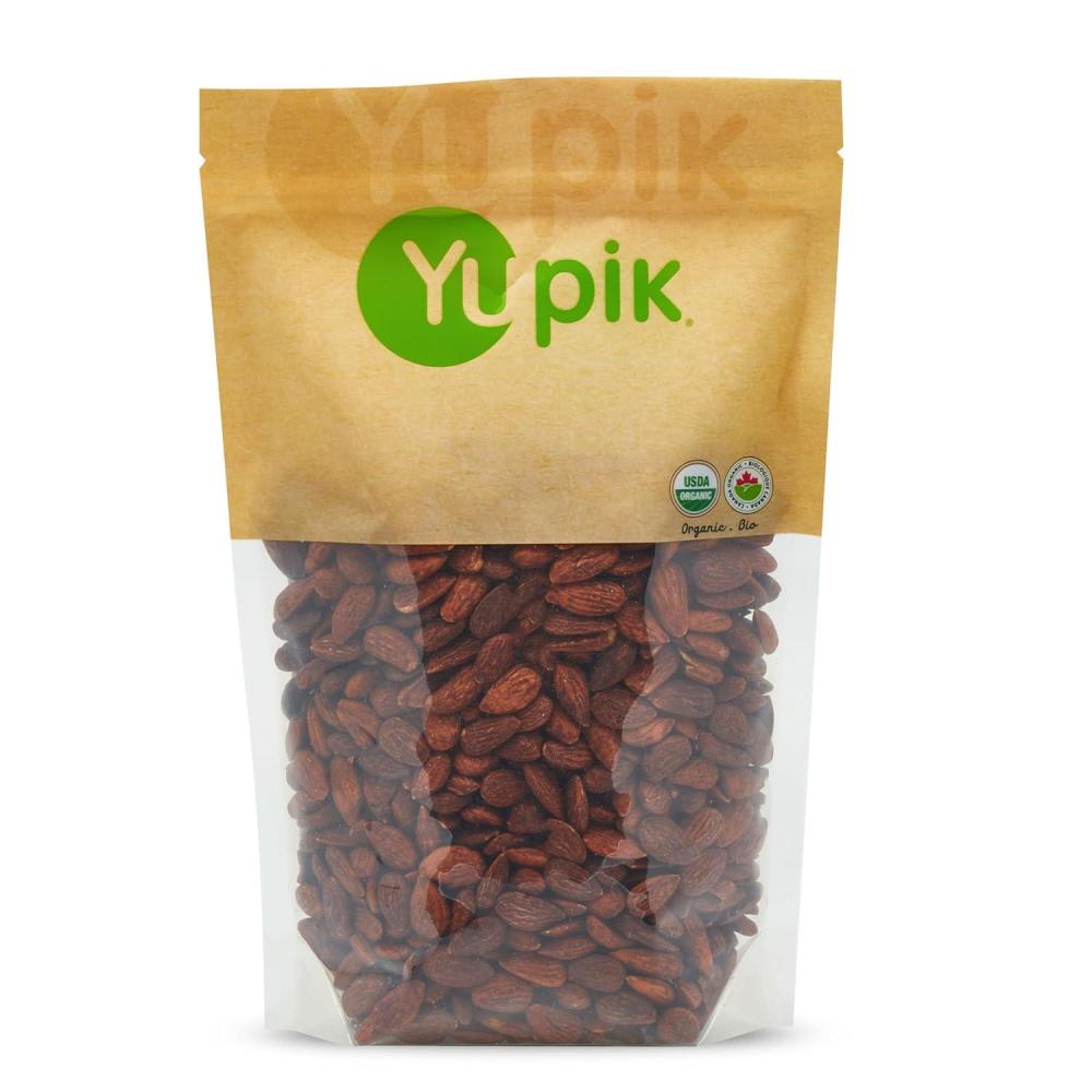 image:imageYupik Organic Almonds with Tamari Soy Sauce 22 lb 352 oz Kosher NonGMO Vegan GlutenFree Whole Seasoned Nuts Salty Flavor High in Fiber Crunchy Savory Snacks22 Pound Pack of 6