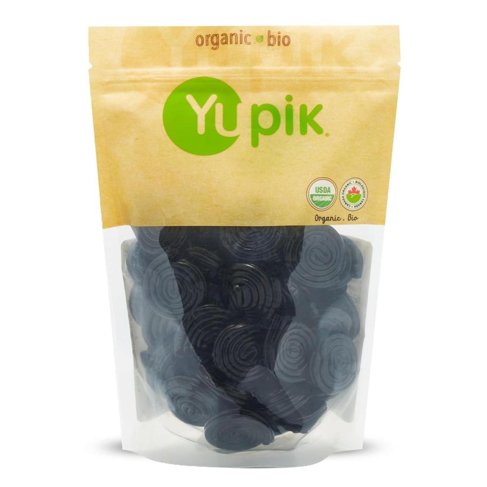 image:imageYupik Organic Black Licorice Rolls 11 lb 176 oz NonGMO Helix Shaped Natural Licorice Flavor Chewy Candy Fun Treat Delicious Snack Halloween Treats Ideal for Gifting amp Decorating11 lb Pack of 6