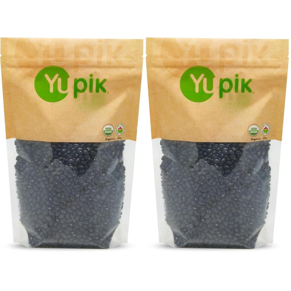 image:imageYupik Organic Black Turtle Beans 22 lb 353 oz NonGMO Vegan amp GlutenFree USDA Certified Kosher Dried Beans Excellent Source of Protein amp Fiber Perfect for Soups Salads amp Dips352 Ounce Pack of 2