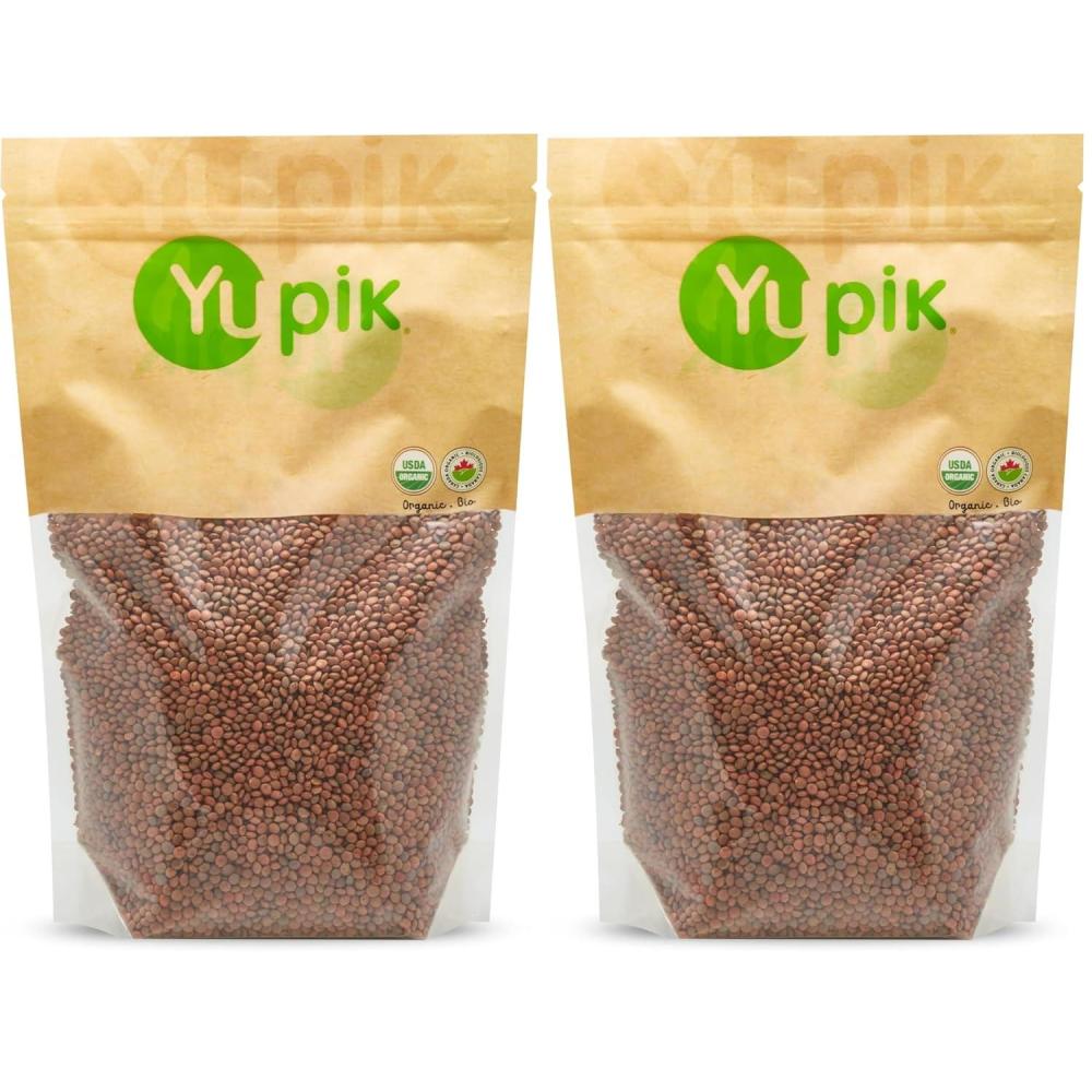 image:imageYupik Organic Brown Lentils 22 lb 352 oz NonGMO Vegan GlutenFree Kosher Raw SaltFree High in Fiber amp Protein Ideal for Soups Salads amp Meat Alternatives352 Ounce Pack of 2