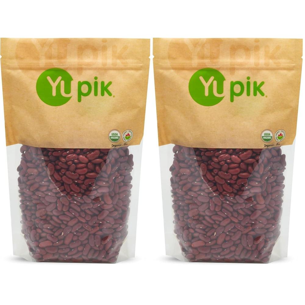 image:imageYupik Organic Dark Red Kidney Beans 22 lb 353 oz NonGMO Vegan amp GlutenFree USDA Certified Kosher Dried Legumes High in Fiber amp Protein Perfect for Soups Salads amp Chili352 Ounce Pack of 2
