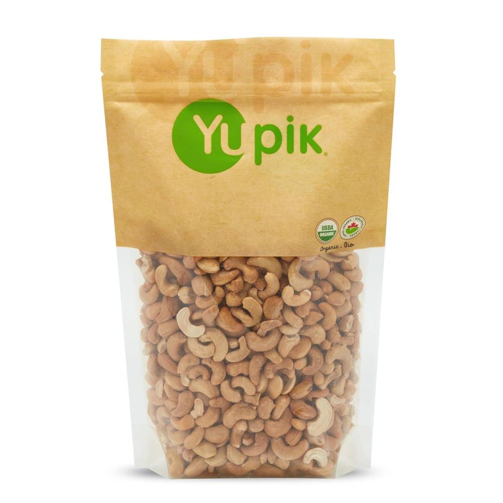 image:imageYupik Organic Dry Roasted Cashews 22 lb 352 oz Kosher GlutenFree NonGMO Vegan Crunchy Nuts Unsalted Lightly Roasted OilFree Source of Protein amp Iron Nutritious Healthy SnacksRoasted Organic Cashews