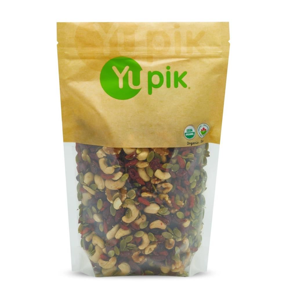 image:imageYupik Organic Kathmandu Mix 1 lb 16 oz Pack of 6 GlutenFree Vegan NonGMO Colorful Dried Fruit Seeds Beans amp Nuts with Goji Berries Mango Brazil Nuts Pumpkin Seeds amp Tamari AlmondsOrganic Goji Sport
