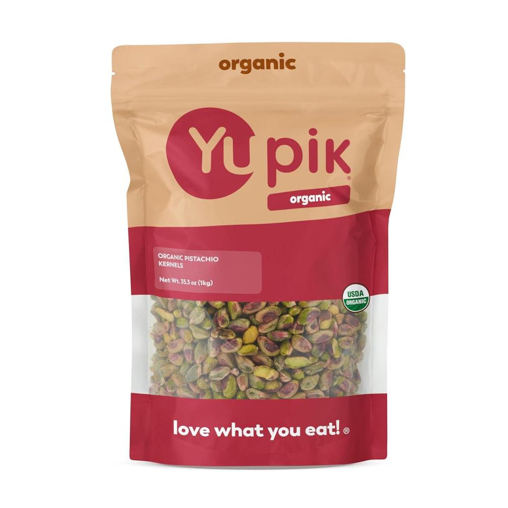 image:imageYupik Organic Raw Pistachios No Shells 22 lb 352 oz GlutenFree NonGMO Kosher Vegan Kernels Unsalted Crunchy Shelled Nuts Source of Fiber amp Protein Healthy Snacks For Baking CookingPistachio