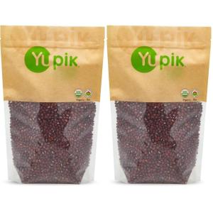Yupik Organic Adzuki Beans, 2.2 lb (35.2 oz), Non-GMO, Vegan & Gluten-Free, USDA Certified, Kosher, Mildly Nutty Flavour, Ideal for Soups, Stews & Casseroles(2.2 Pound (Pack of 2))