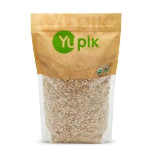 Yupik Organic Barley Flakes, 2.2 lb (35.2 oz), Non-GMO, Vegan, Kosher, Steamed, Rolled & Lightly Roasted Whole Barley Grains, Source of Fiber & Iron, Alternative to Oats, Ideal for Cooking & Baking(2.2 Pound (Pack of 1))