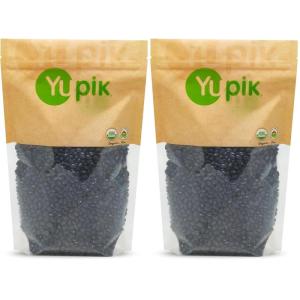 Yupik Organic Black Turtle Beans, 2.2 lb (35.3 oz), Non-GMO, Vegan & Gluten-Free, USDA Certified, Kosher, Dried Beans, Excellent Source of Protein & Fiber, Perfect for Soups, Salads & Dips(35.2 Ounce (Pack of 2))