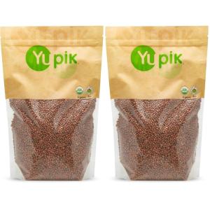 Yupik Organic Brown Lentils, 2.2 lb (35.2 oz), Non-GMO, Vegan, Gluten-Free, Kosher, Raw, Salt-Free, High in Fiber & Protein, Ideal for Soups, Salads & Meat Alternatives(35.2 Ounce (Pack of 2))