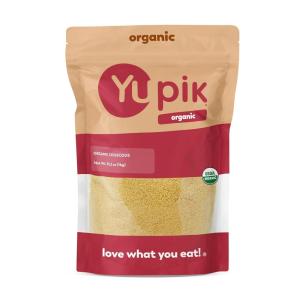 Yupik Organic Couscous, 2.2 lb (35.2 oz), Non-GMO, Vegan, Kosher, USDA Certified, Nutty & Tender Durum Wheat Grain, Low-Calorie, High Fiber & Protein, Ideal for Salads, Soups & Baking(2.2 Pound (Pack of 1))