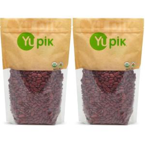 Yupik Organic Dark Red Kidney Beans, 2.2 lb (35.3 oz), Non-GMO, Vegan & Gluten-Free, USDA Certified, Kosher, Dried Legumes, High in Fiber & Protein, Perfect for Soups, Salads & Chili(35.2 Ounce (Pack of 2))