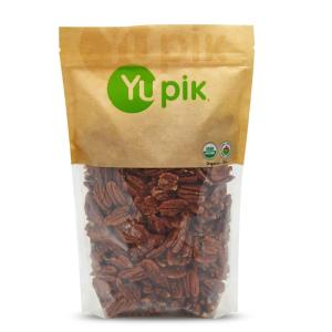 Yupik Organic Raw Pecans, 2.2 lb (35.2 oz), Pack of 6, Kosher, Gluten-Free, Non-GMO, Vegan, Raw Nuts, Unsalted, Unroasted, Oil-Free, Crunchy, Source of Fiber, Healthy Snacks, For Baking & Cooking(2.2 Pound (Pack of 1))