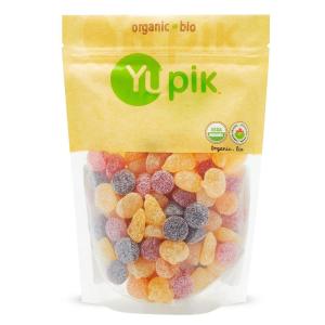 Yupik Organic Sour Gummy Mix, 16 oz, Vegan, GMO-Free, Vegetarian, Gluten-Free,Multi, Pack of 1(16 Ounces (Pack of 1))