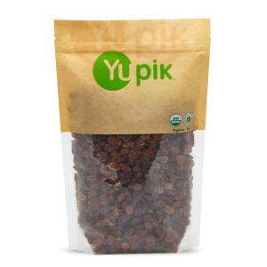Yupik Organic Sultana Raisins, 2.2 lb (35.2 oz), Gluten-Free, Kosher, Non-GMO, Vegan, Whole Dried Fruits, Naturally Sweet, No Added Sugar, Seedless, Healthy Snacks, Ideal for Baking & Topping(Sultana Raisins)