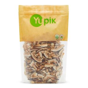 Yupik Organic Toasted Coconut Smiles, 2.2 lb (35.2 oz), Non-GMO, Vegan, Gluten-Free, Kosher, Crunchy Unsweetened Coconut, Thick Shavings, No Added Sugar, Oil-Free, Source of Fiber, Healthy Snacks(2.2 Pound (Pack of 1))
