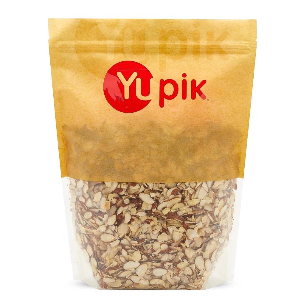 image:imageYupik Sliced California Almonds with Skins 22 lb Unblanched GlutenFree Kosher Raw Good Source of Protein Fiber Iron amp Calcium Low in Carb Pack of 122 Pound Pack of 6