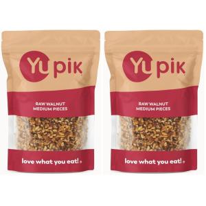 Yupik Raw California Walnuts, Medium Pieces, 2.2 lb (35.2 oz), Kosher, Gluten-Free, Vegan, Chopped Nuts, Unsalted, Unroasted, Source of Omegas, Healthy Snacks, Ideal for Baking & Cooking(2.2000000000000002 Pound (Pack of 2))