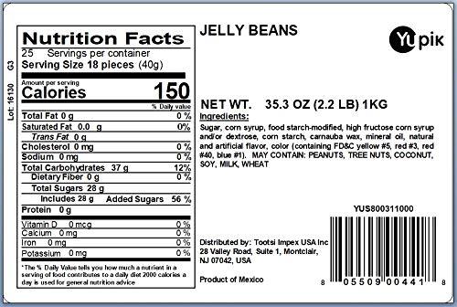 image:imageYupik Jelly Beans 22 lb 352 oz Chewy Multicolored Sweet Flavor Classic Candy Fun amp Nostalgic Delicious Snacks Ideal for Gifting Baking Halloween amp HolidaysJelly Beans