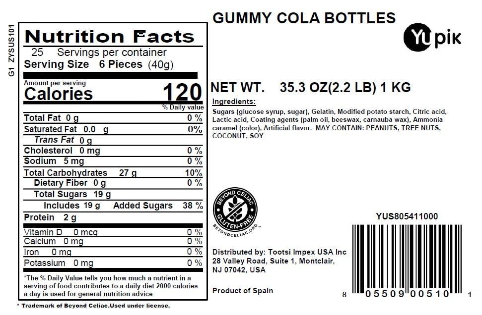 image:imageYupik Mini Gummy Worms 22 lb 352 oz GlutenFree DualColored Fruity Flavors Soft amp Chewy 2 Gummies Fun Treat Sweet Candy Delicious Snack Ideal for Gifting Holidays amp BakingCola Bottle