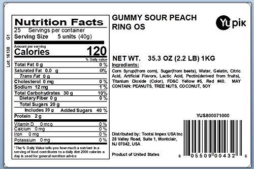 image:imageYupik Mini Gummy Worms 22 lb 352 oz GlutenFree DualColored Fruity Flavors Soft amp Chewy 2 Gummies Fun Treat Sweet Candy Delicious Snack Ideal for Gifting Holidays amp BakingSour Peach