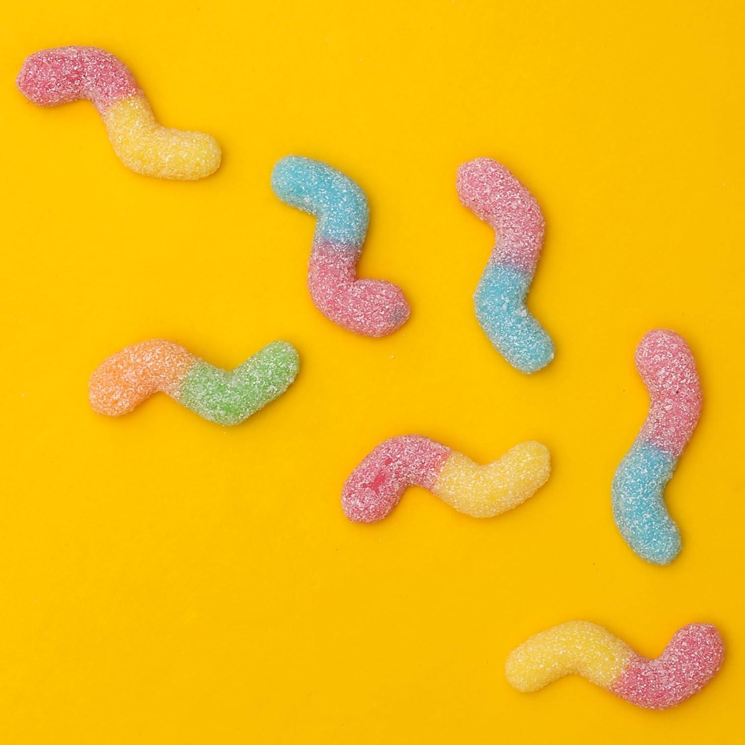 image:imageYupik Sour Gummy Neon Worms 22 lb 352 oz GlutenFree Sweet amp Sour Fruity Flavors Sugary Coating Chewy Small Gummies Fun Treat Sweet Candy Delicious Snack Ideal for Gifting Holidays amp Baking