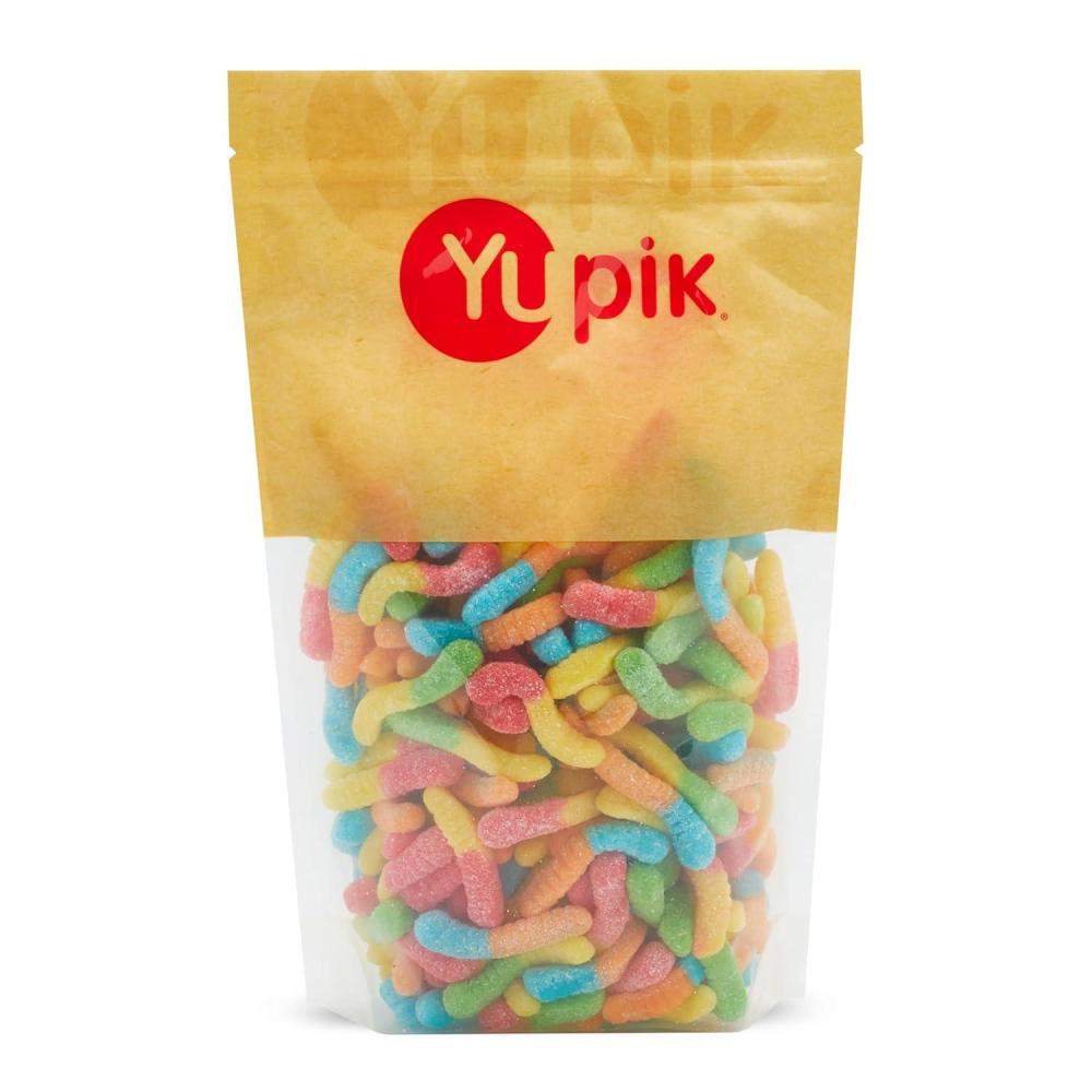 image:imageYupik Sour Gummy Neon Worms 22 lb 352 oz GlutenFree Sweet amp Sour Fruity Flavors Sugary Coating Chewy Small Gummies Fun Treat Sweet Candy Delicious Snack Ideal for Gifting Holidays amp Baking