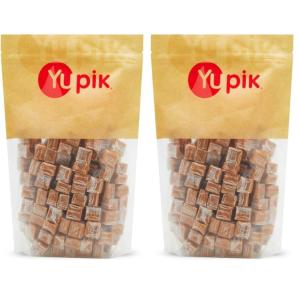 Yupik Creamy Caramels, 2.2 lb (35.2 oz), Gluten-Free, Individually Wrapped, Semi-Soft Candies, Caramel & Vanilla Flavor, Sweet Candy, Delicious Snacks, Ideal for Gifting, Halloween & Holidays(2.2 Pound (Pack of 2))