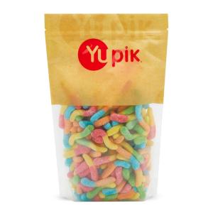Yupik Sour Gummy Neon Worms, 2.2 lb (35.2 oz), Gluten-Free, Sweet & Sour, Fruity Flavors, Sugary Coating, Chewy Small Gummies, Fun Treat, Sweet Candy, Delicious Snack, Ideal for Gifting, Holidays & Baking