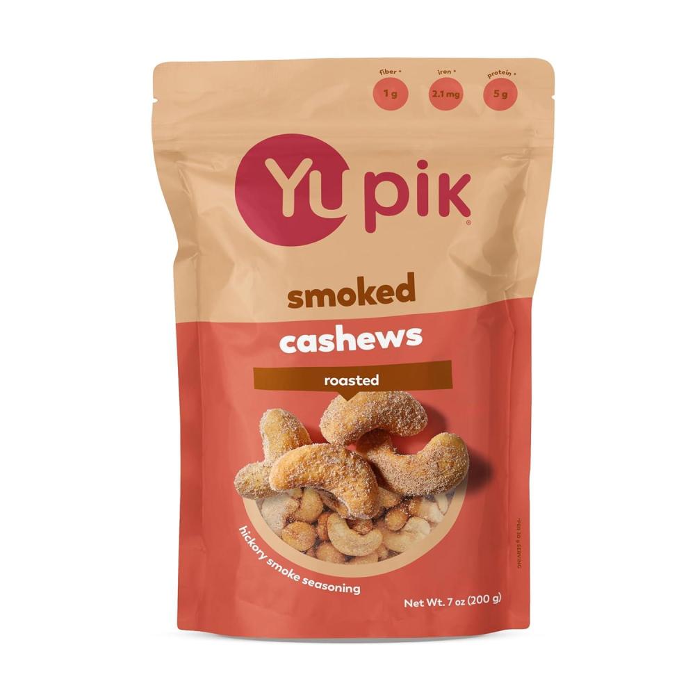 image:imageYupik Smoked Cashews 7 Oz Roasted Crunchy Savory Snack Made with Natural Ingredients Smoky Seasoning Unique Snack Perfect for Parties and Game Night7 Oz