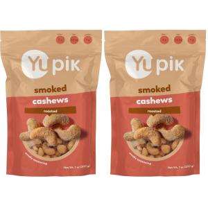 Yupik Smoked Cashews, 7 Oz Roasted, Crunchy Savory Snack, Made with Natural Ingredients, Smoky Seasoning, Unique Snack, Perfect for Parties and Game Night(7 Oz (Pack of 2))