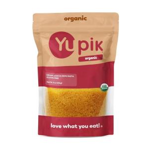 Yupik Organic Acini di Pepe Pasta 16 oz (1 lb), Gluten-Free, Egg-Free, Non-GMO, USDA Certified, Small Round Pastina Made with Organic Corn & Rice Flour, Authentic Italian Taste