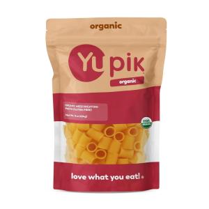 Yupik Organic Mezzi Rigatoni Pasta 16 oz (1 lb), Non-GMO, USDA Certified, Gluten-Free & Egg-Free Pasta Made with Organic Corn & Rice Flour, Authentic Italian Taste