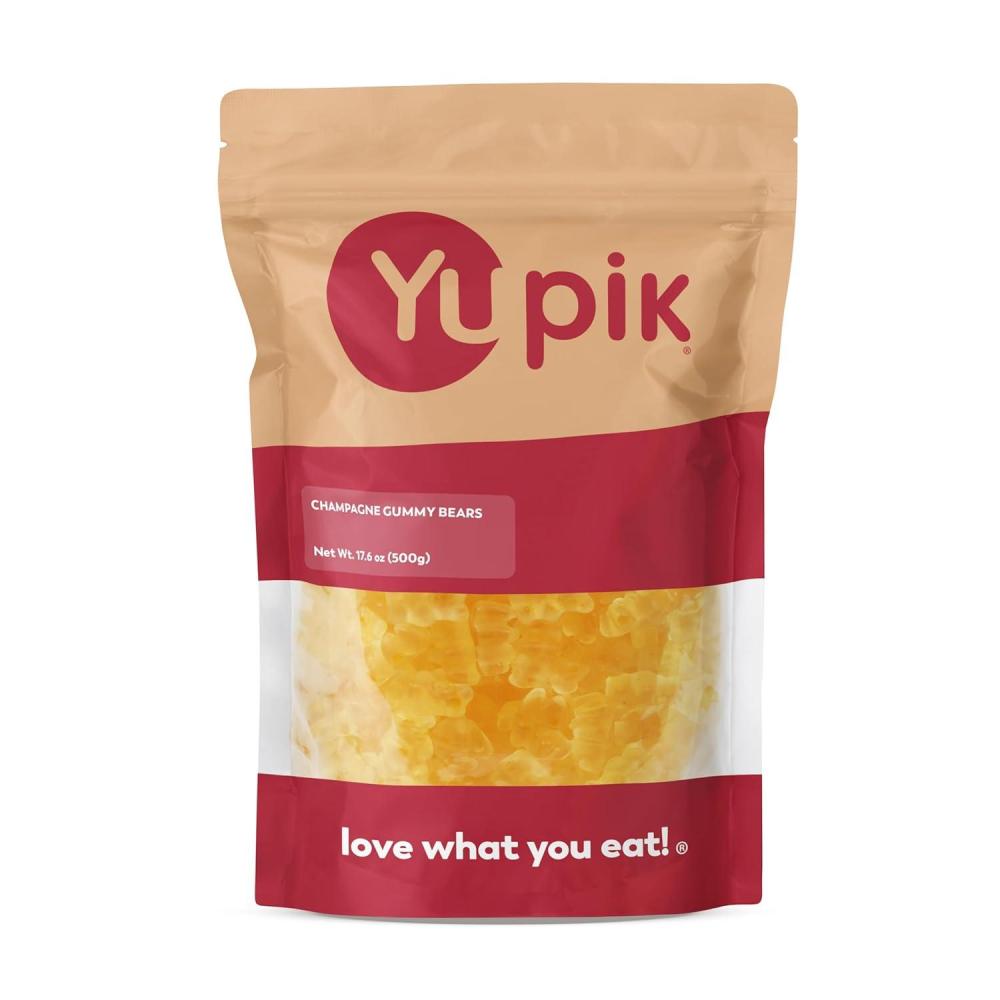 image:imageYupik Champagne Gummy Bears 176 oz 110 lb Soft amp Chewy Candy Infused with 2 Champagne Gourmet Sweet Treats for Parties Celebrations amp Gifts