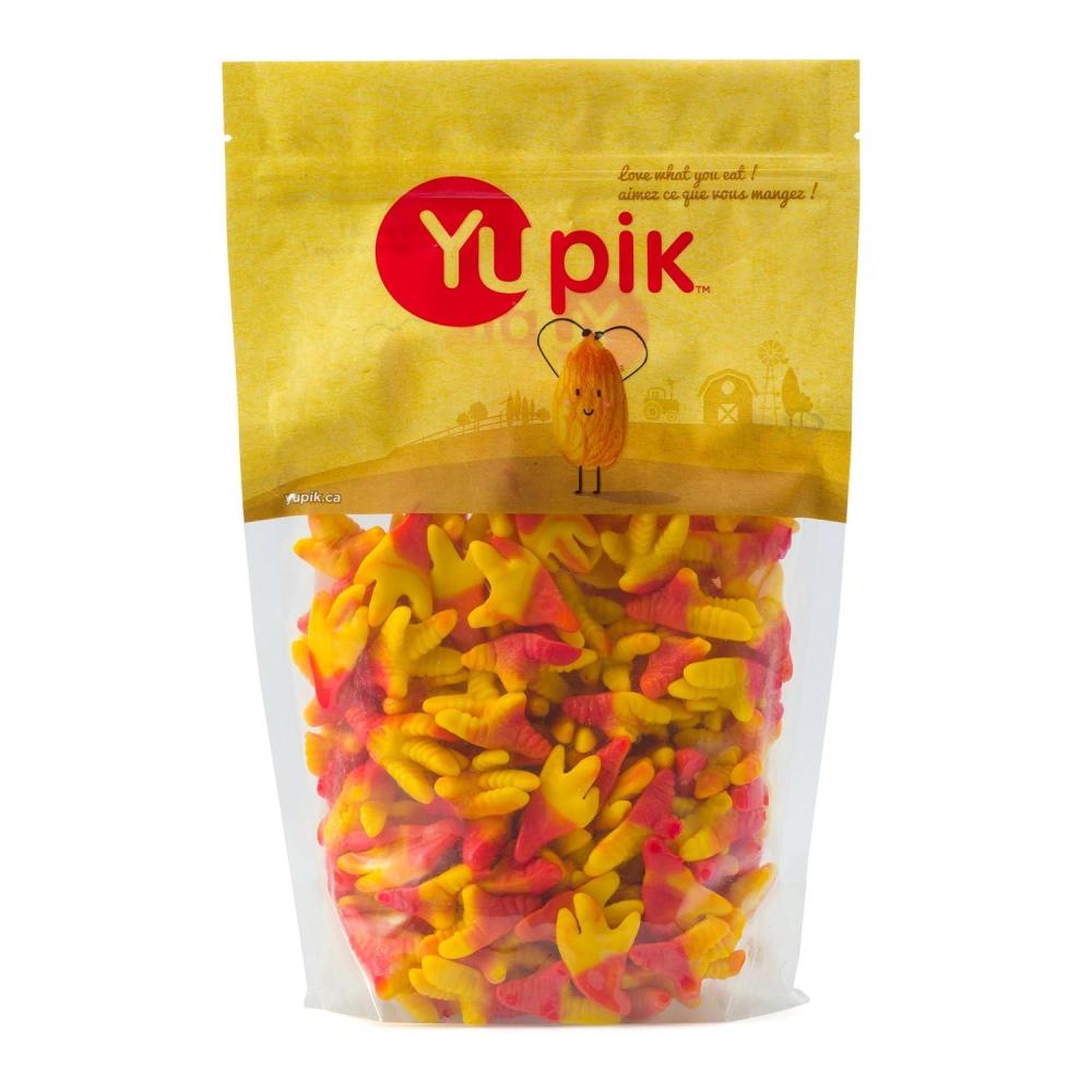 image:imageYupik Gummy Chicken Feet 22 lb 352 oz GlutenFree Fruity Flavor Chewy amp Colorful Chicken FeetShaped Gummies Fun Treat Sweet Candy Delicious Snack Ideal for Gifting Holidays amp Baking22 Pound Pack Of 6