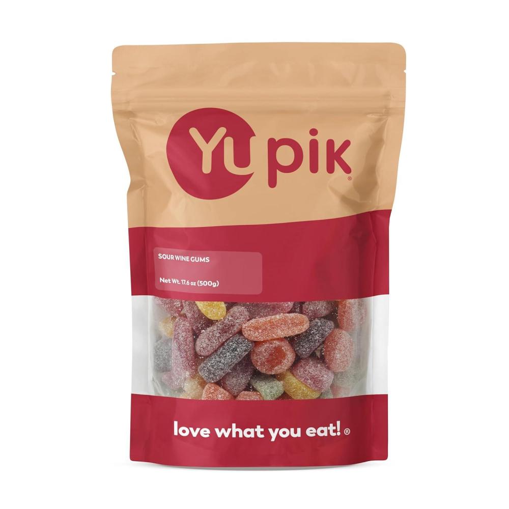 image:imageYupik Sour Wine Gums 11 lb 176 oz Assorted Fruit Flavours Natural Colours amp Flavours Classic Sour Coated Jelly Candy Ideal for Snacking amp Gifting