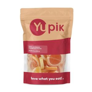Yupik Lemon & Orange Flavored Jelly Slices Candy 17.6 oz (1.1 lb), Soft Jelly Candies with Sugary Coating, Vibrant Citrus Flavours, Perfect for Snacking, Sharing & Gifts