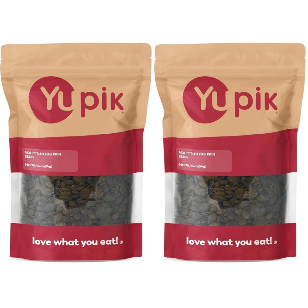 image:imageYupik Raw Styrian Pumpkin Seeds 16 oz 1 lb Unsalted ShellFree Rich in Protein Iron amp Fiber NonGMO GlutenFree Vegan Kosher165 x 66 x 232 cm Pack of 2