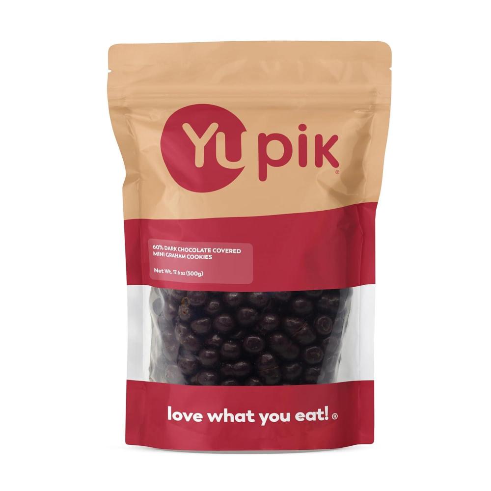 image:imageYupik Mini Graham Cookies Covered in 60 Dark Chocolate 11 lb 176 oz Sweet amp Crunchy ChocolateCoated Graham Bites Kosher Perfect for Snacking amp Dessert Toppings