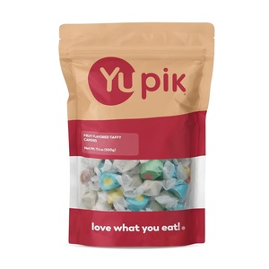 Yupik Fruit Flavored Taffy Candies, 1.1 lb (17.6 oz), Chewy & Colorful Classic Pulled Candy in 8 Flavors, Individually Wrapped, Ideal for Sharing & Gifting